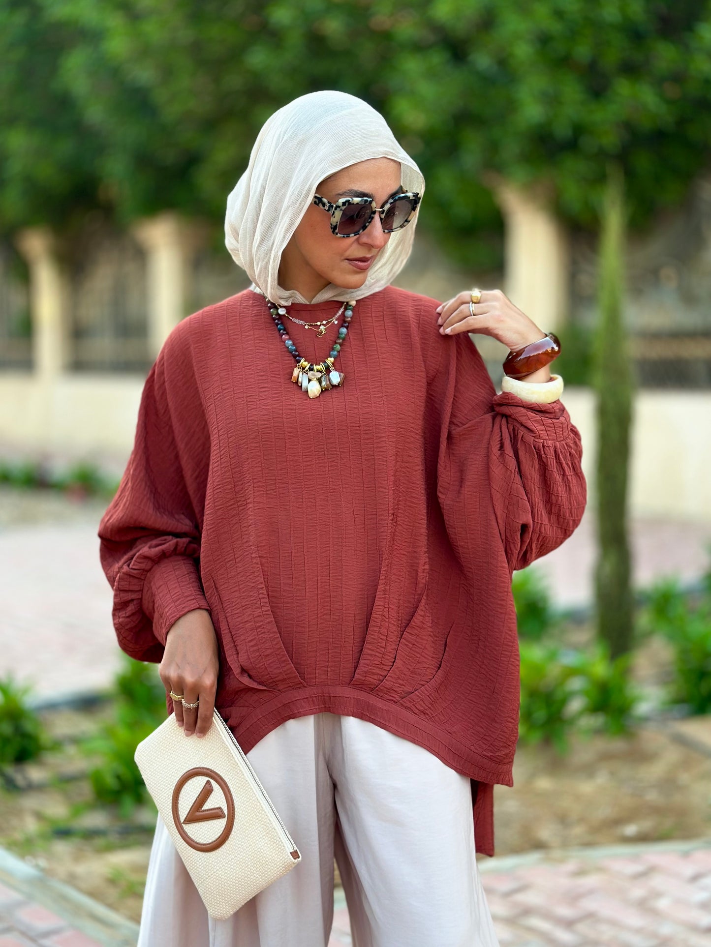 High low blouse ( Rustic orange )