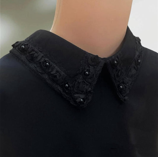 Black Flower Collar