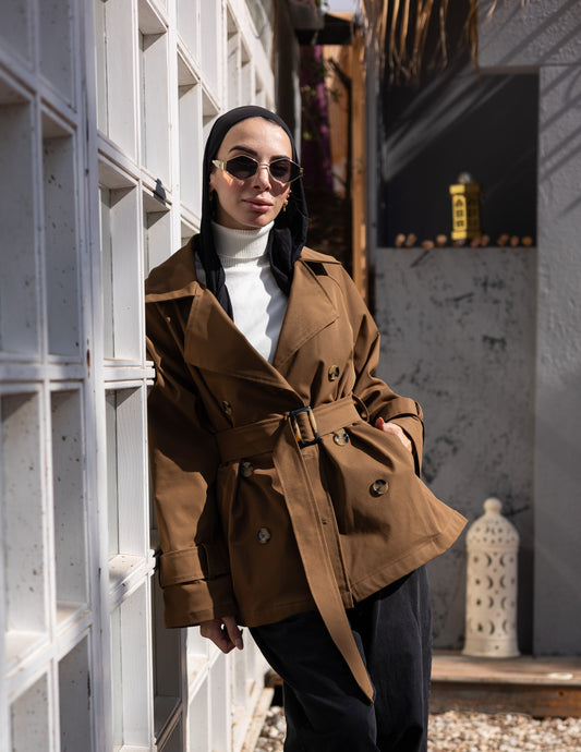 trench jacket in Havan