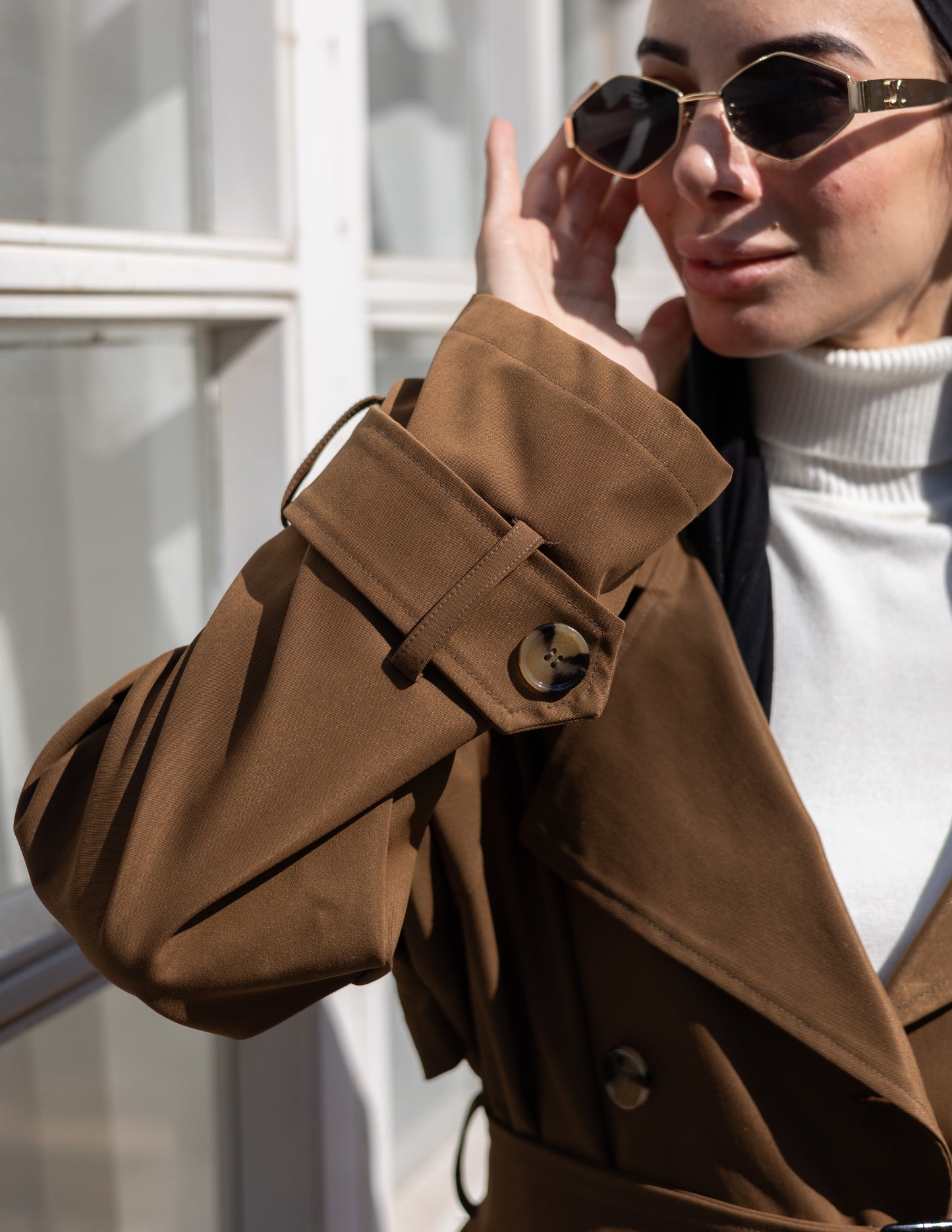 trench jacket in Havan