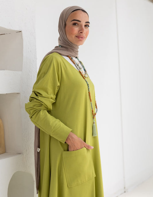Pure cotton summer dress in Pistachio