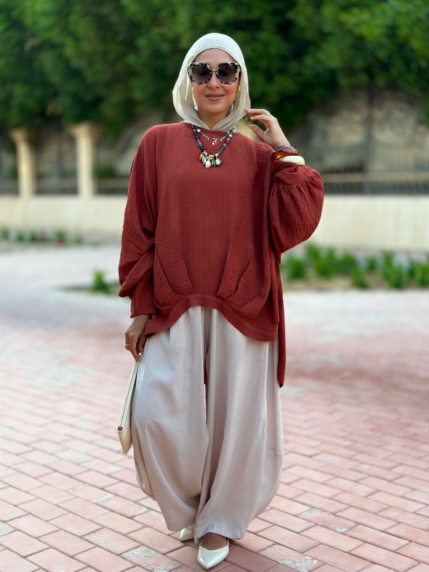 High low blouse ( Rustic orange )
