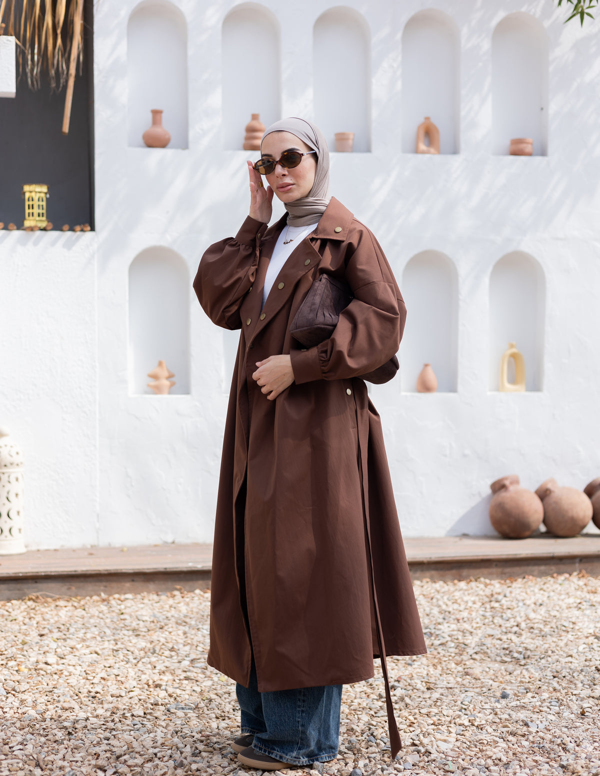Iconic Trench Coat ( Brown)