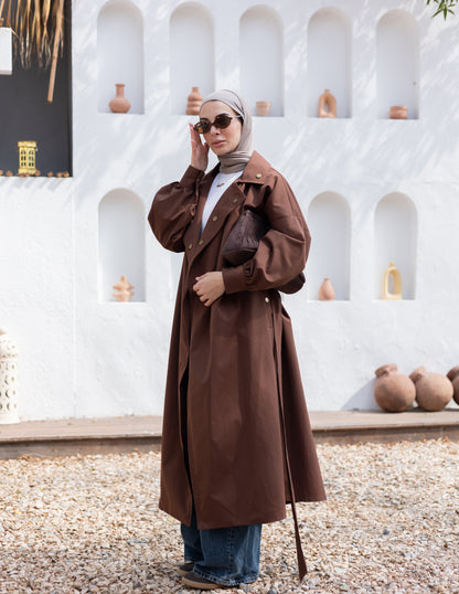 Iconic Trench Coat ( Brown)