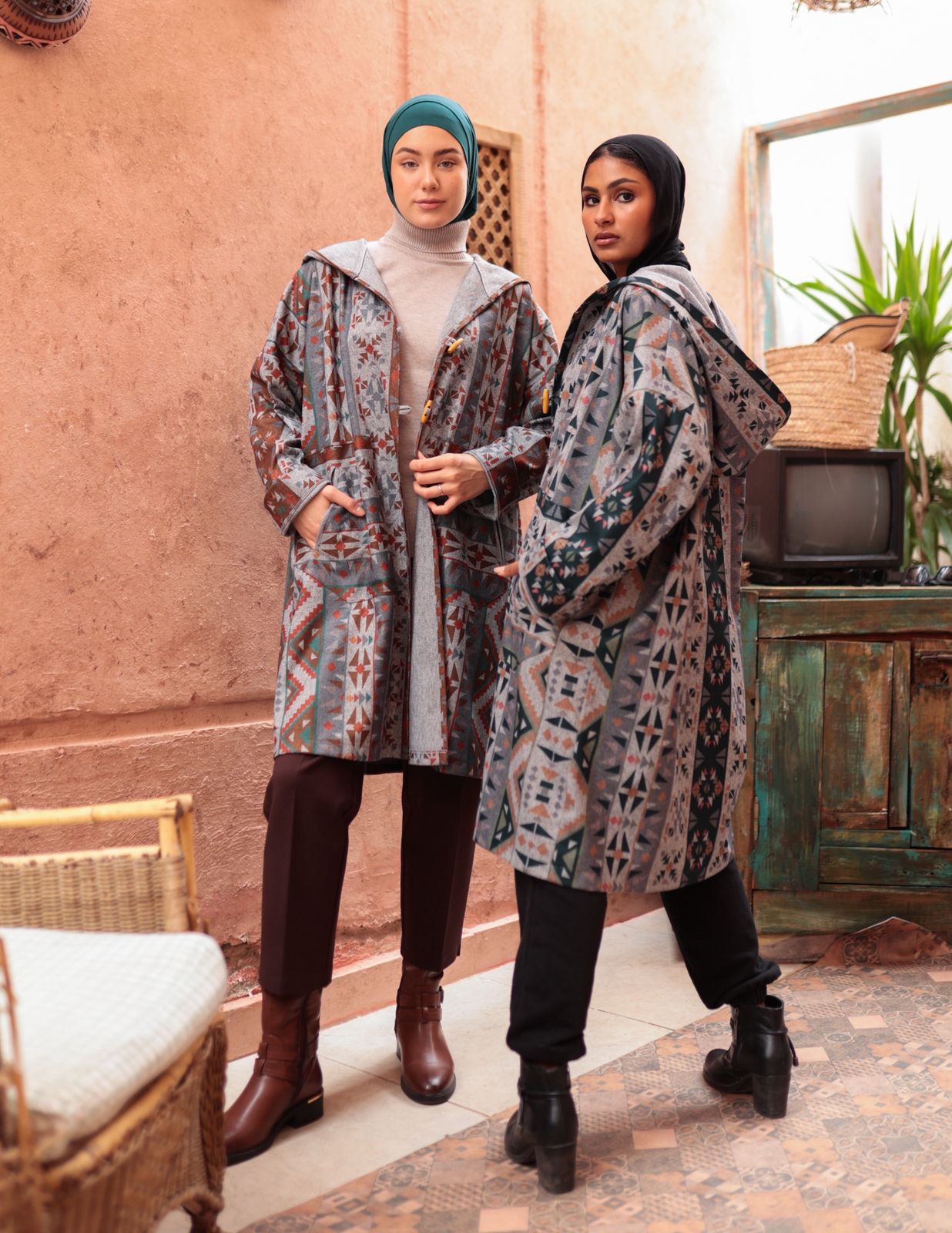 Woolen Mexican jacket in Green