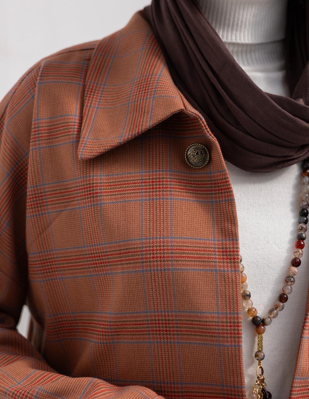 Checked woolen jacket