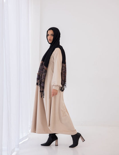 Velvet dress in Beige