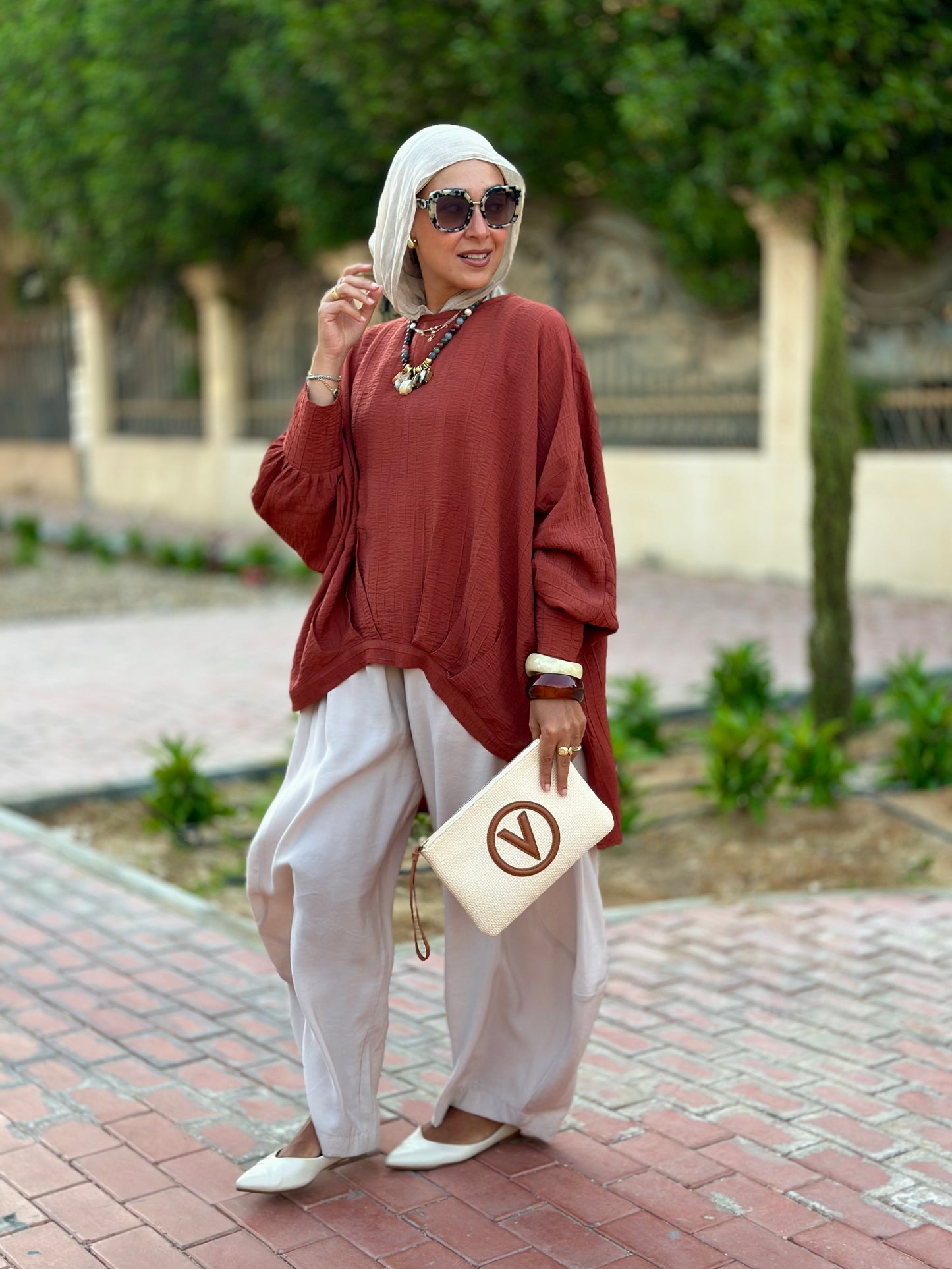 High low blouse ( Rustic orange )