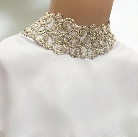 floral gold collar