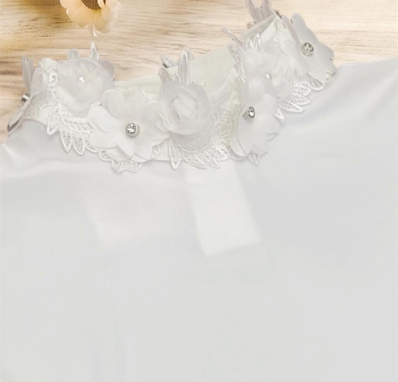 floral studded collar