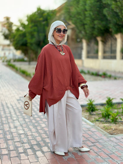 High low blouse ( Rustic orange )