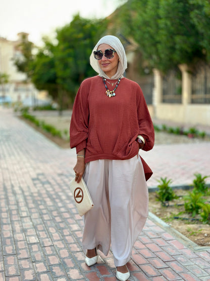 High low blouse ( Rustic orange )