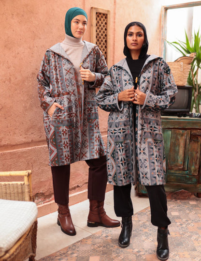 Woolen Mexican jacket in Green