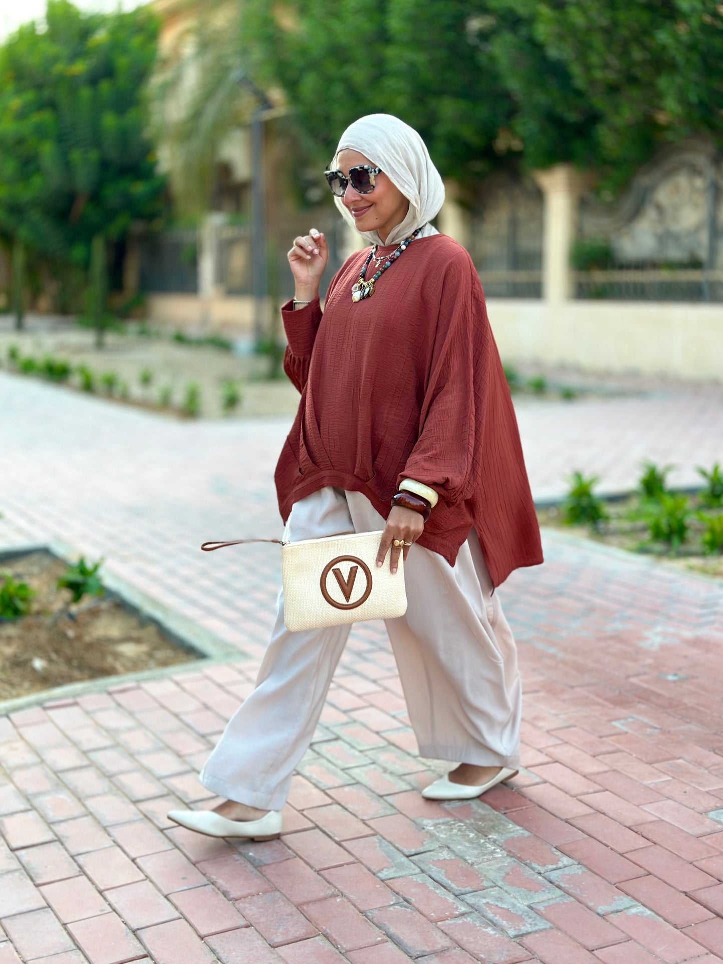 High low blouse ( Rustic orange )