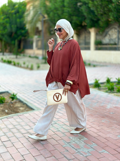 High low blouse ( Rustic orange )