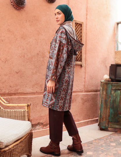 Woolen Mexican jacket in Red