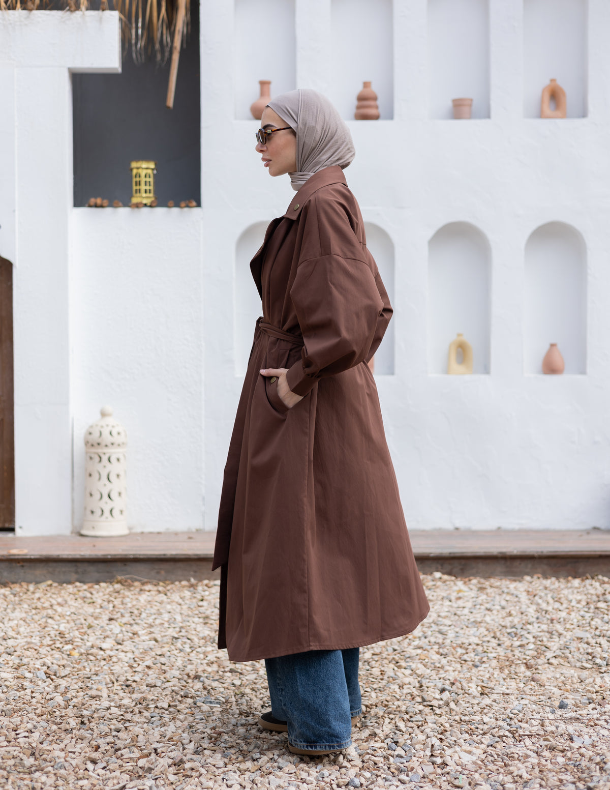 Iconic Trench Coat ( Brown)