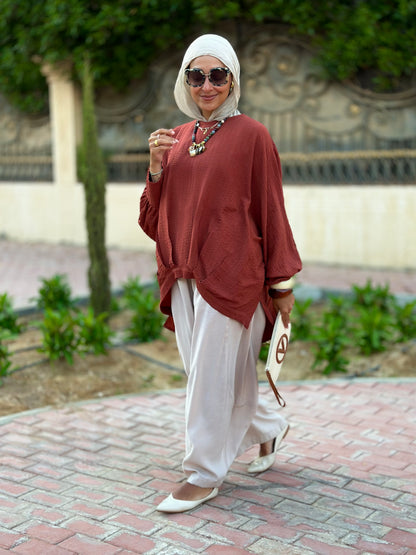High low blouse ( Rustic orange )