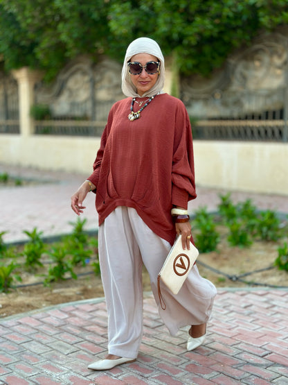 High low blouse ( Rustic orange )