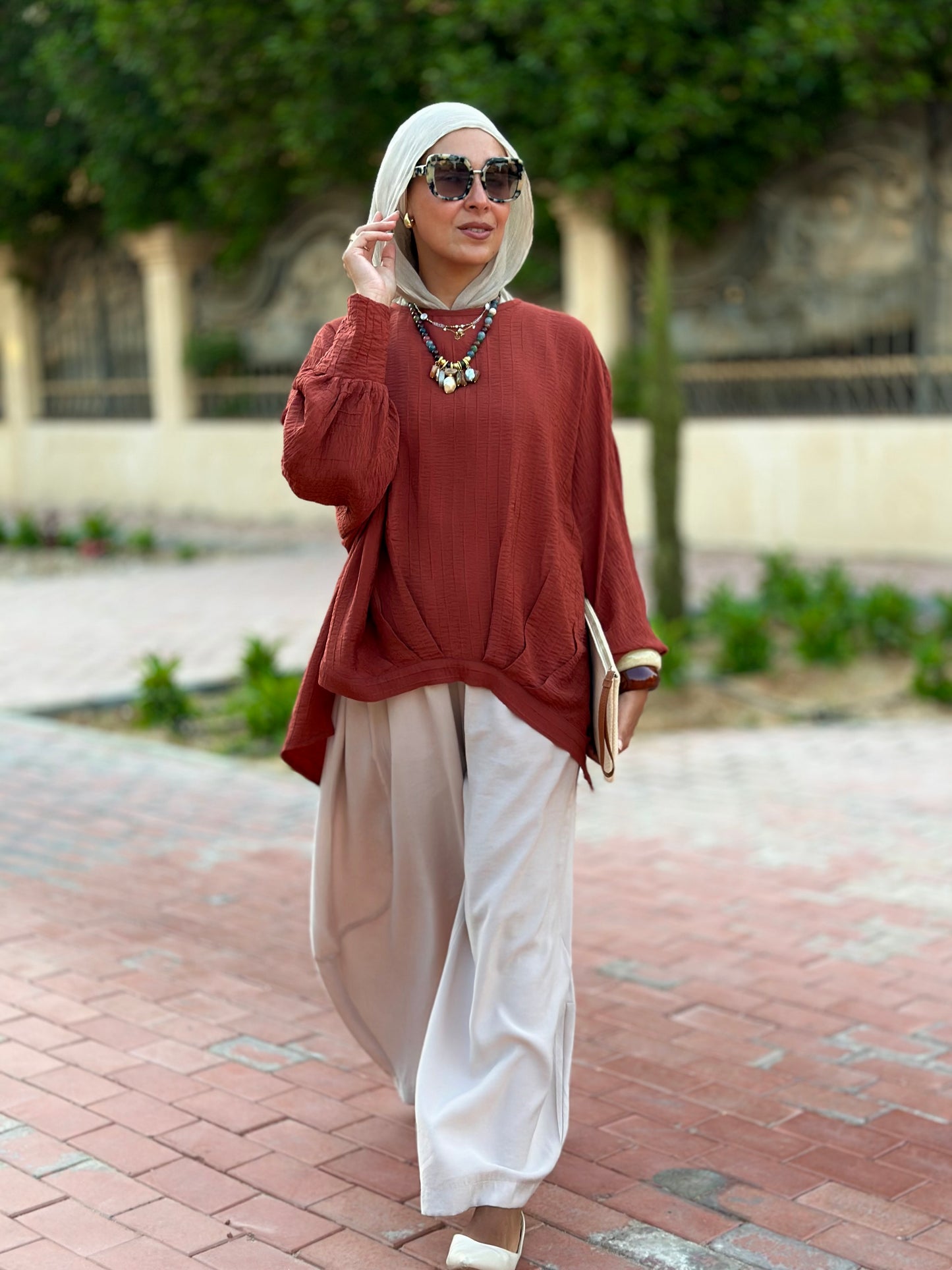 High low blouse ( Rustic orange )