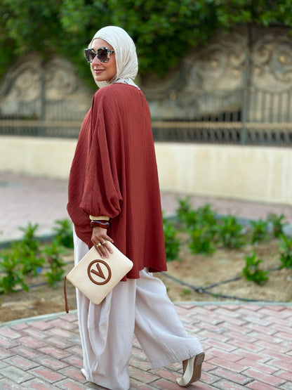 High low blouse ( Rustic orange )