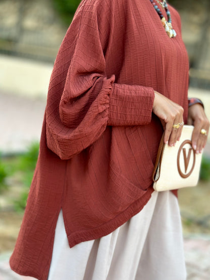 High low blouse ( Rustic orange )