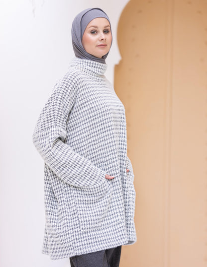 Heavy cashmere pullover with pockets