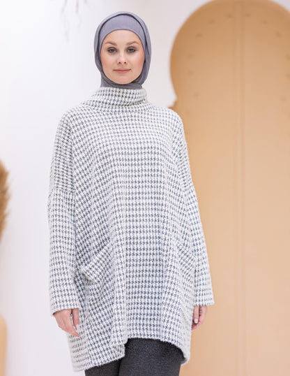 Heavy cashmere pullover with pockets