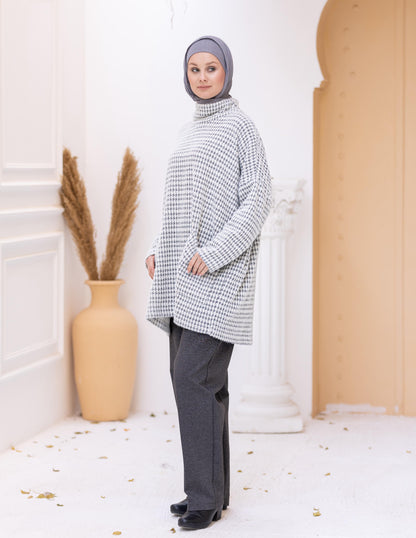 Heavy cashmere pullover with pockets