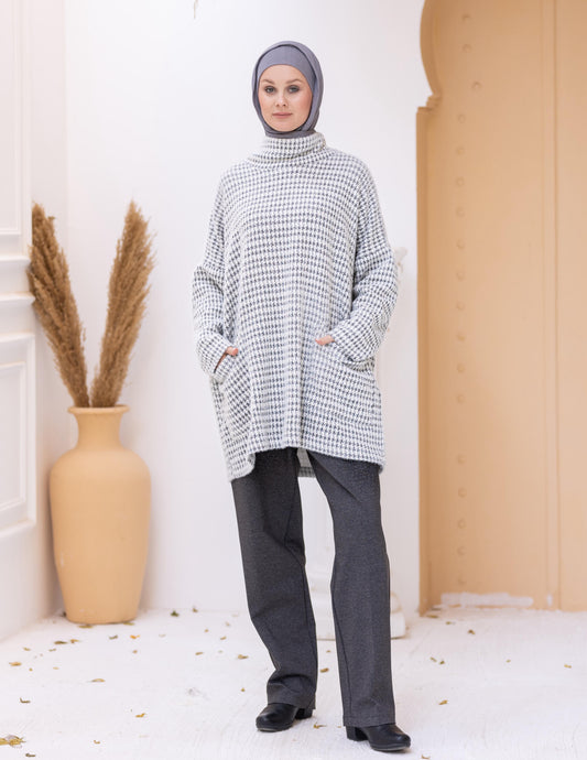 Heavy cashmere pullover with pockets
