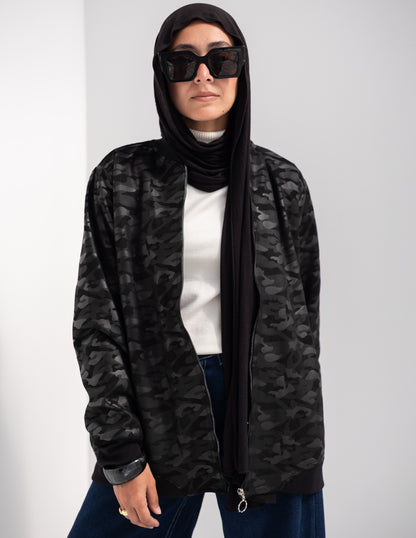 Leather & suede sweater