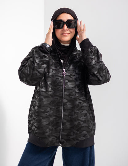 Leather & suede sweater