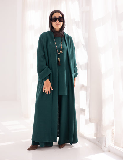 Woolen pants in Dark green