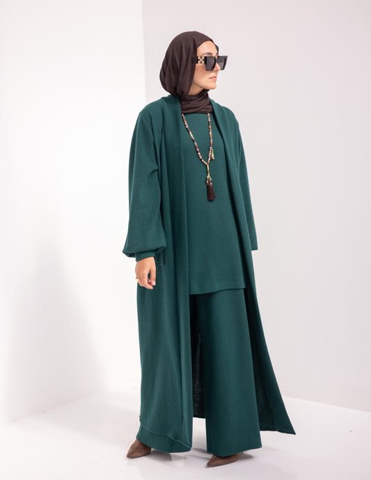 Woolen pants in Dark green