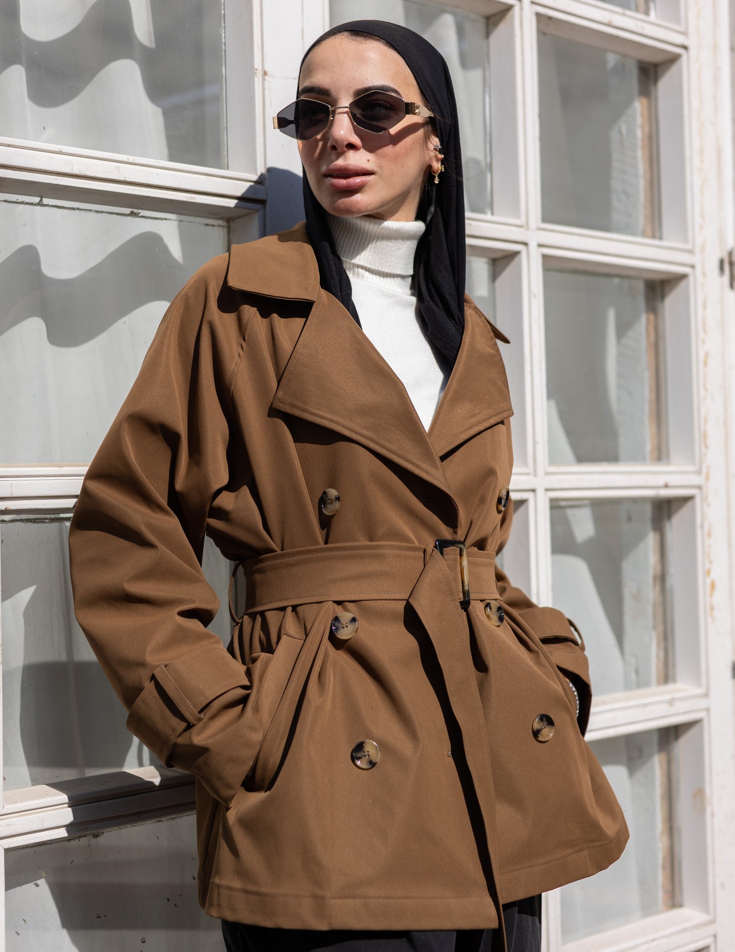 trench jacket in Havan