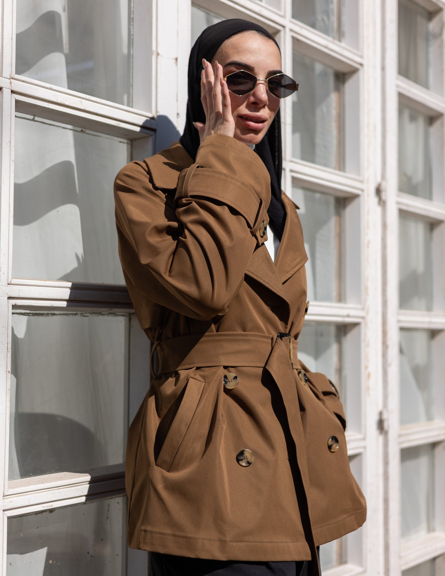 trench jacket in Havan