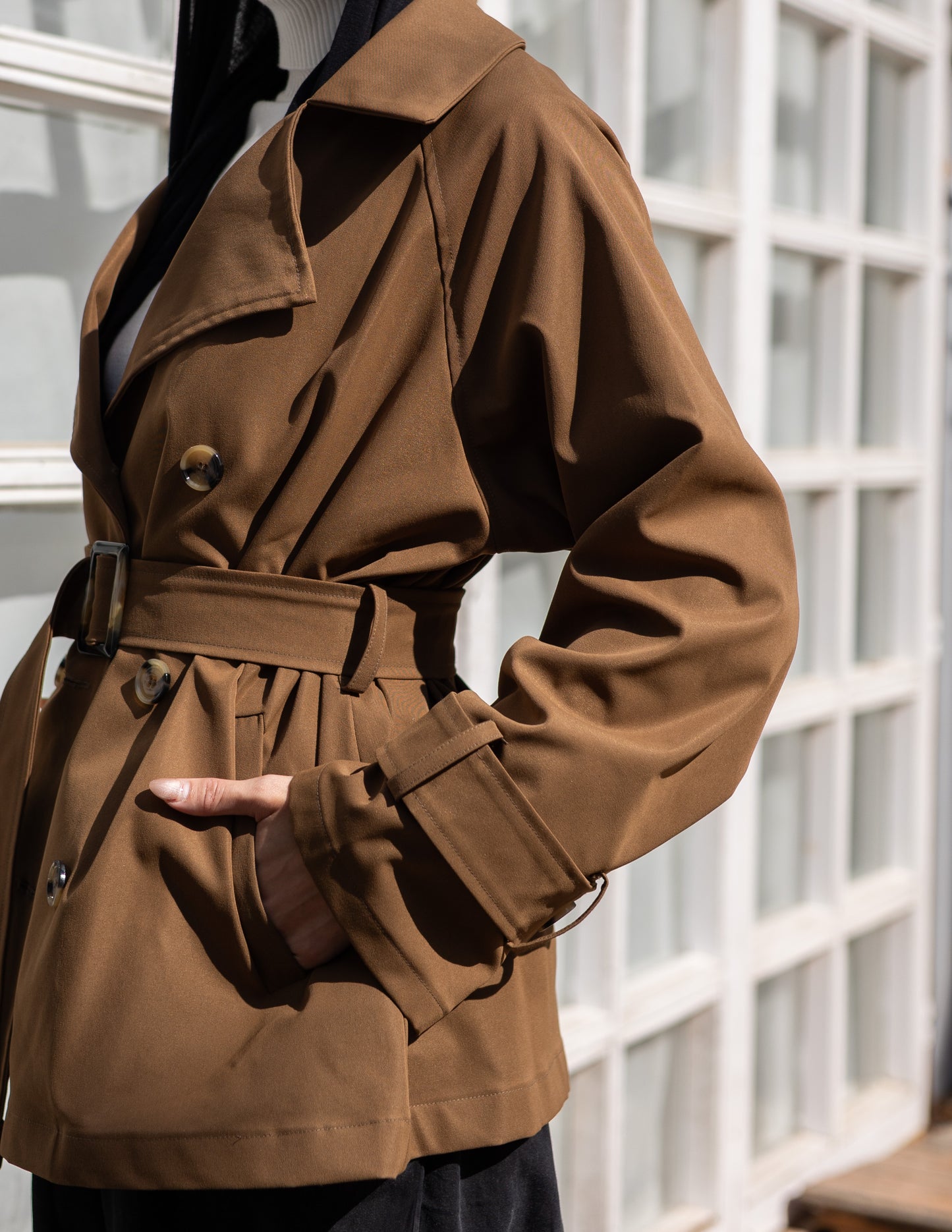 trench jacket in Havan