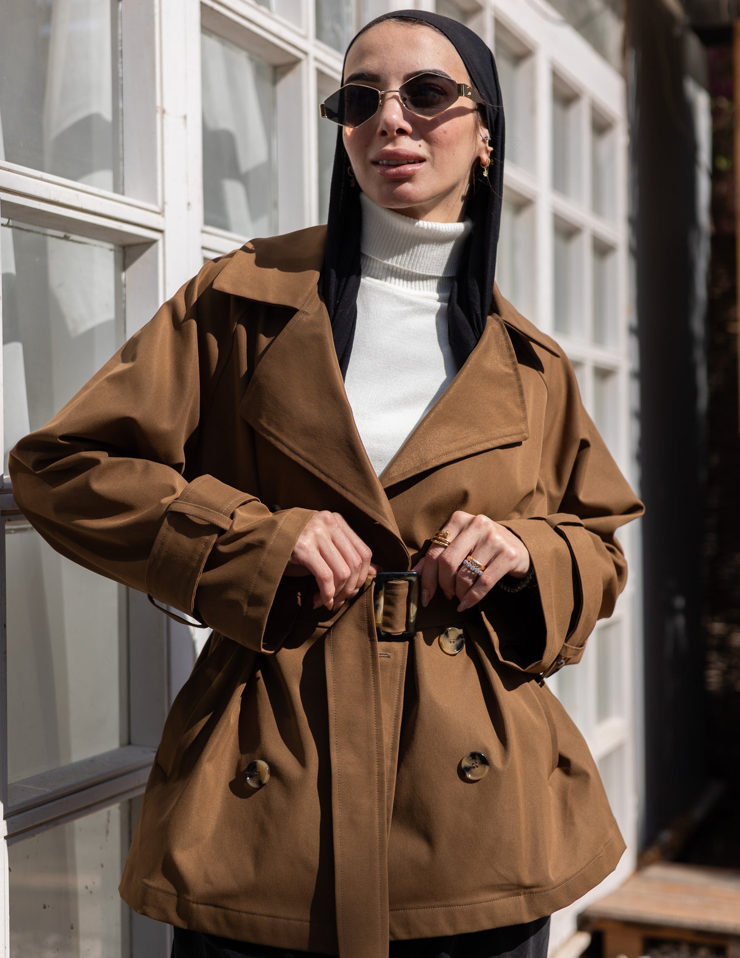 trench jacket in Havan