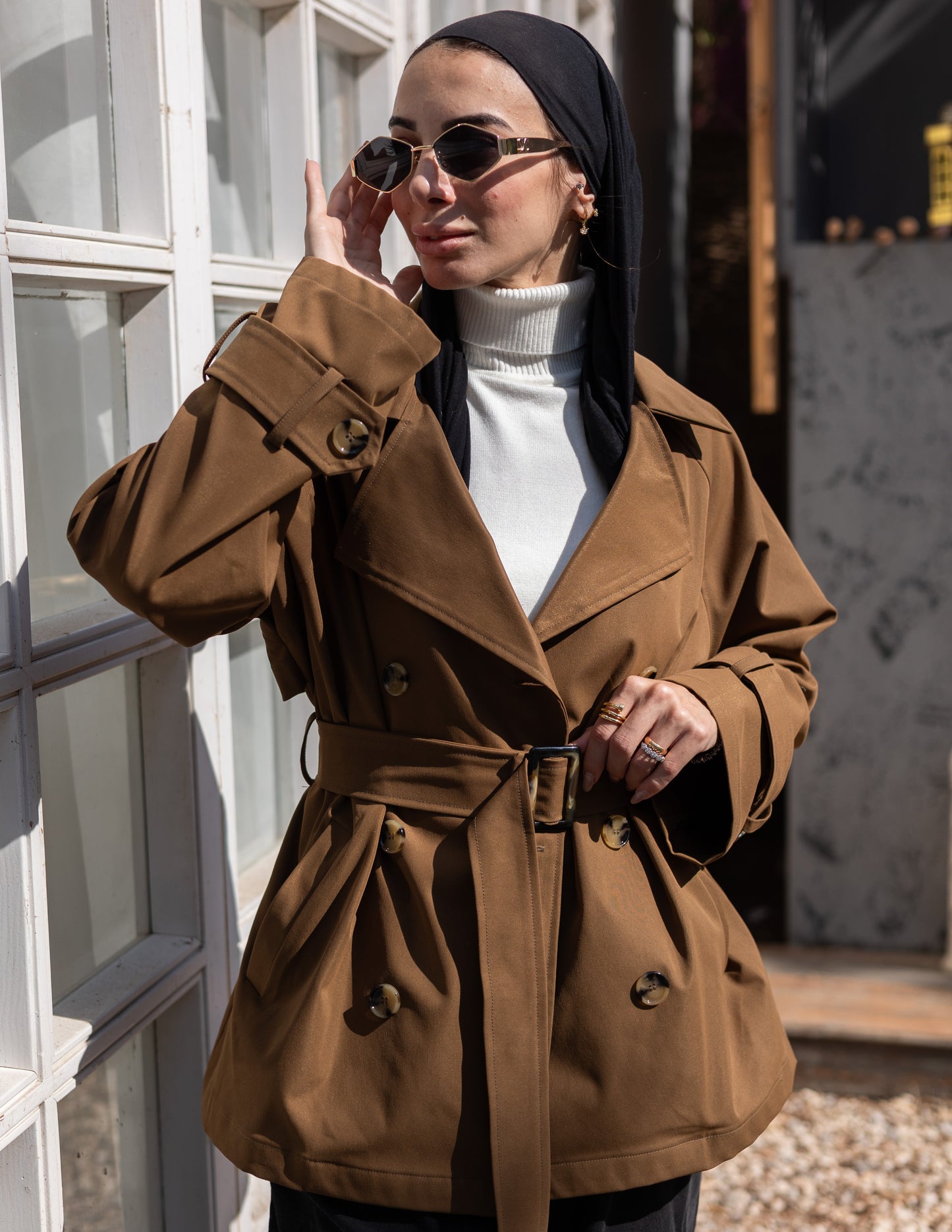 trench jacket in Havan