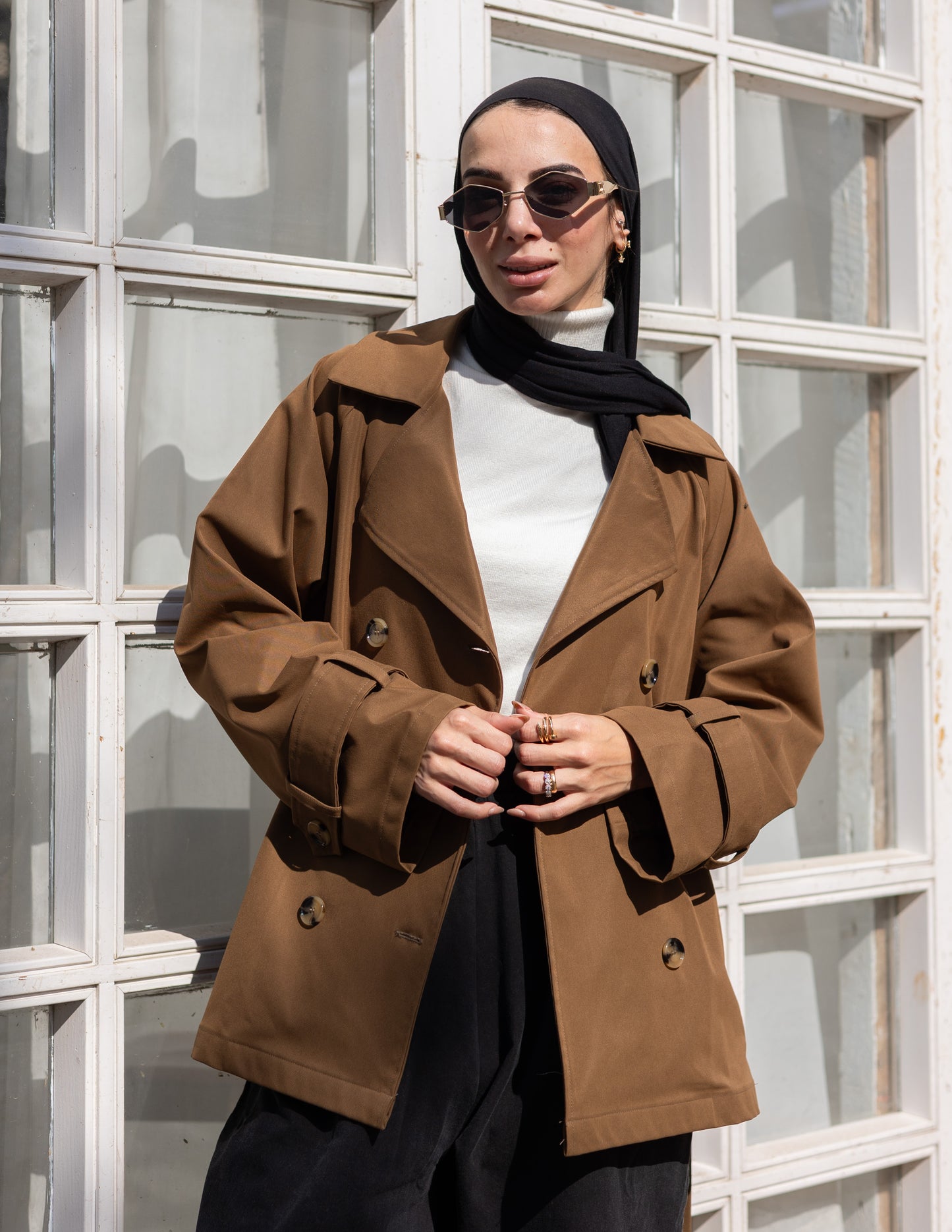 trench jacket in Havan