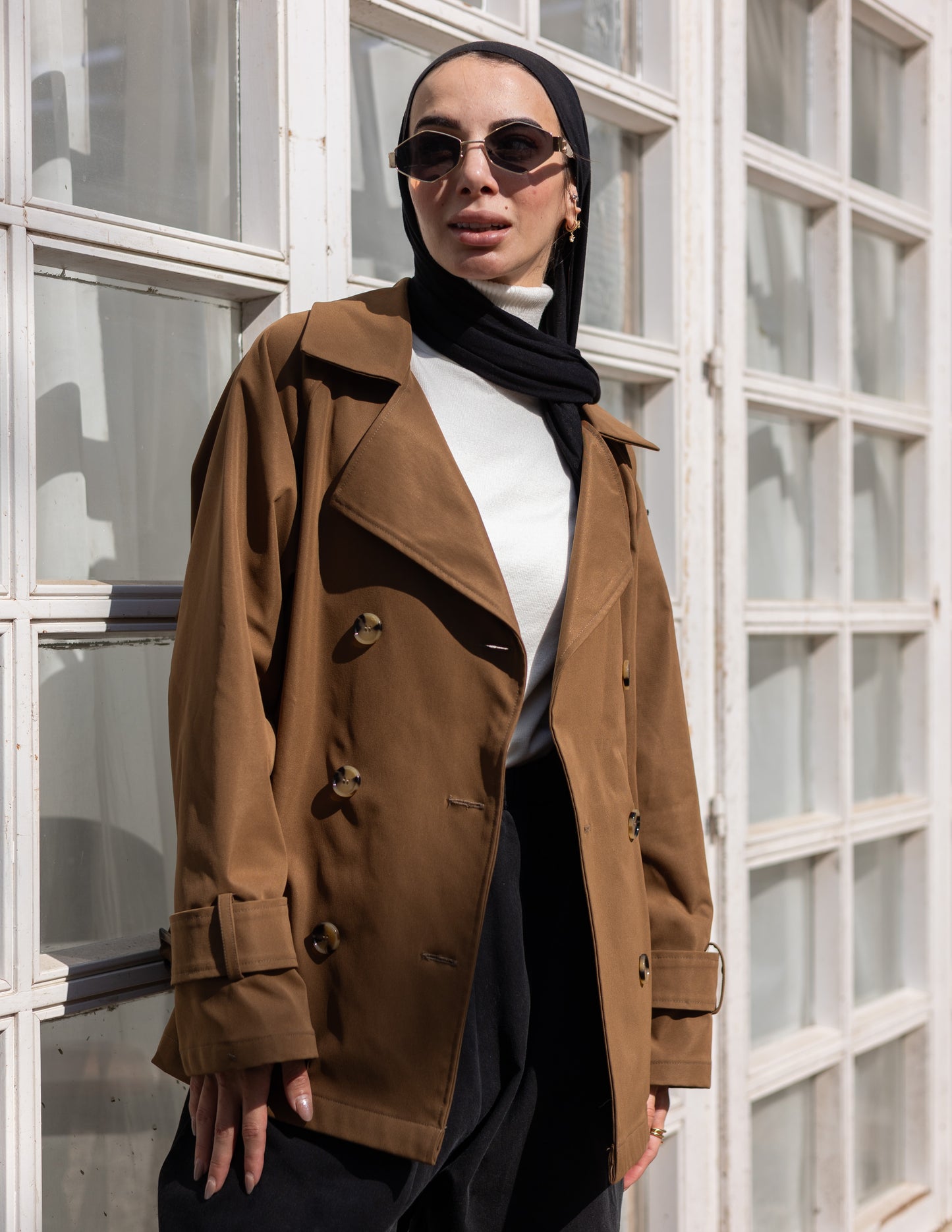 trench jacket in Havan