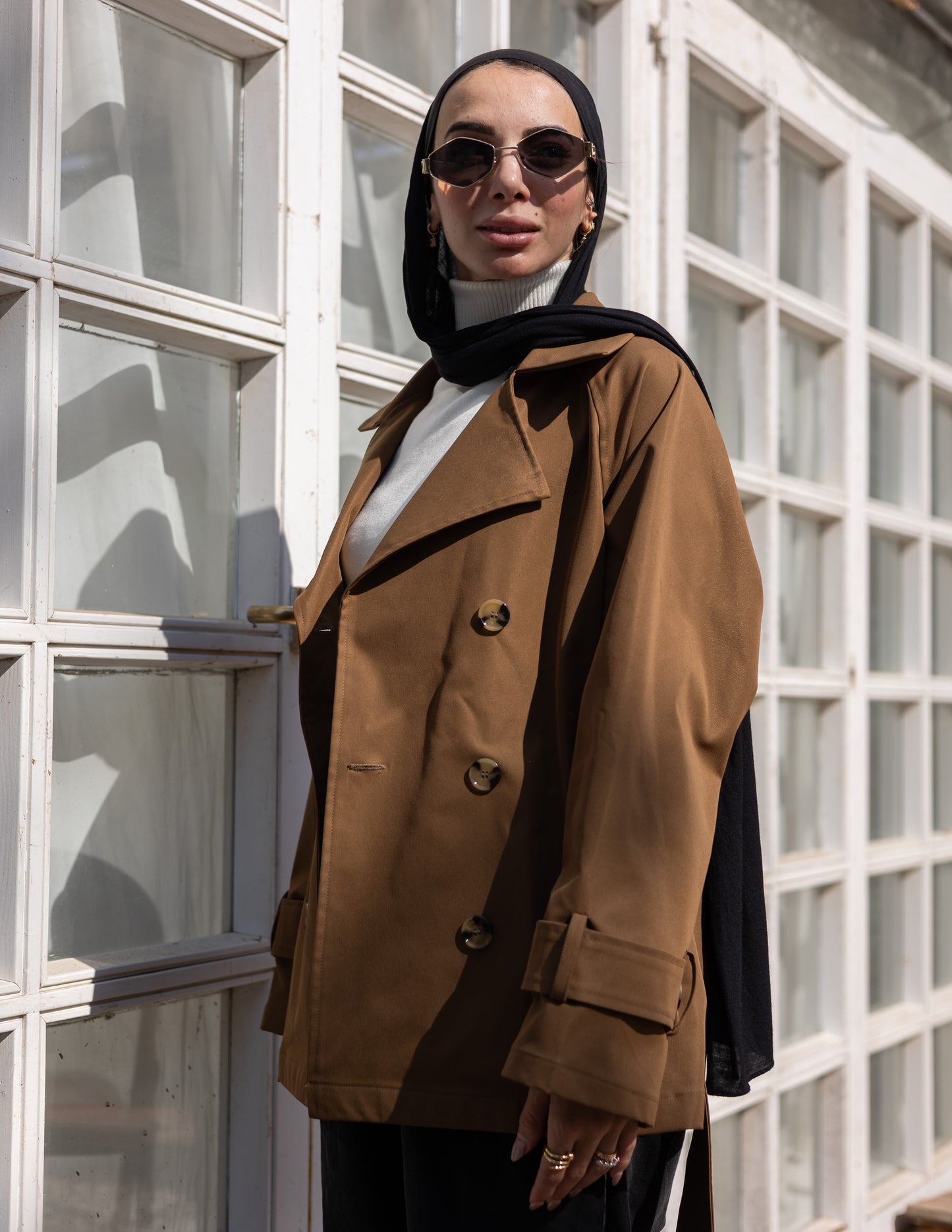 trench jacket in Havan