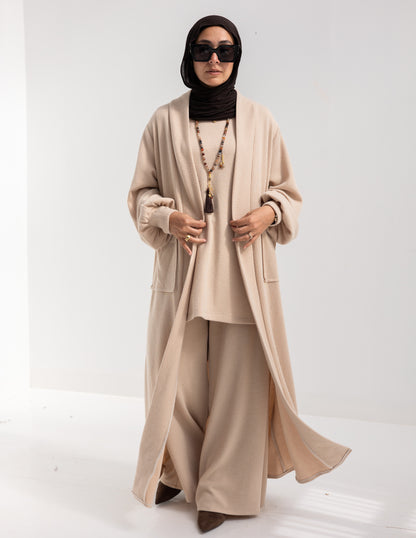 Woolen pants in Beige