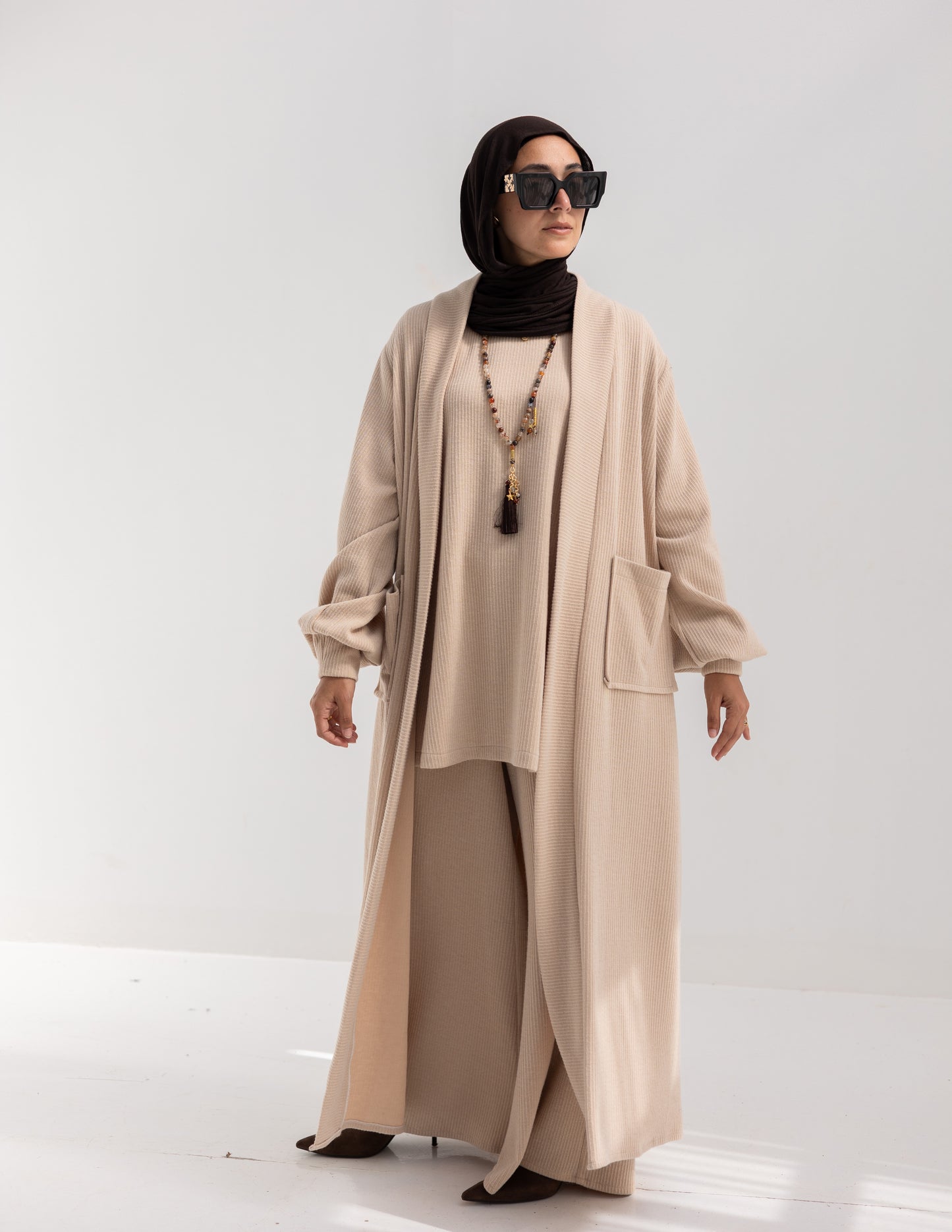 Woolen pants in Beige