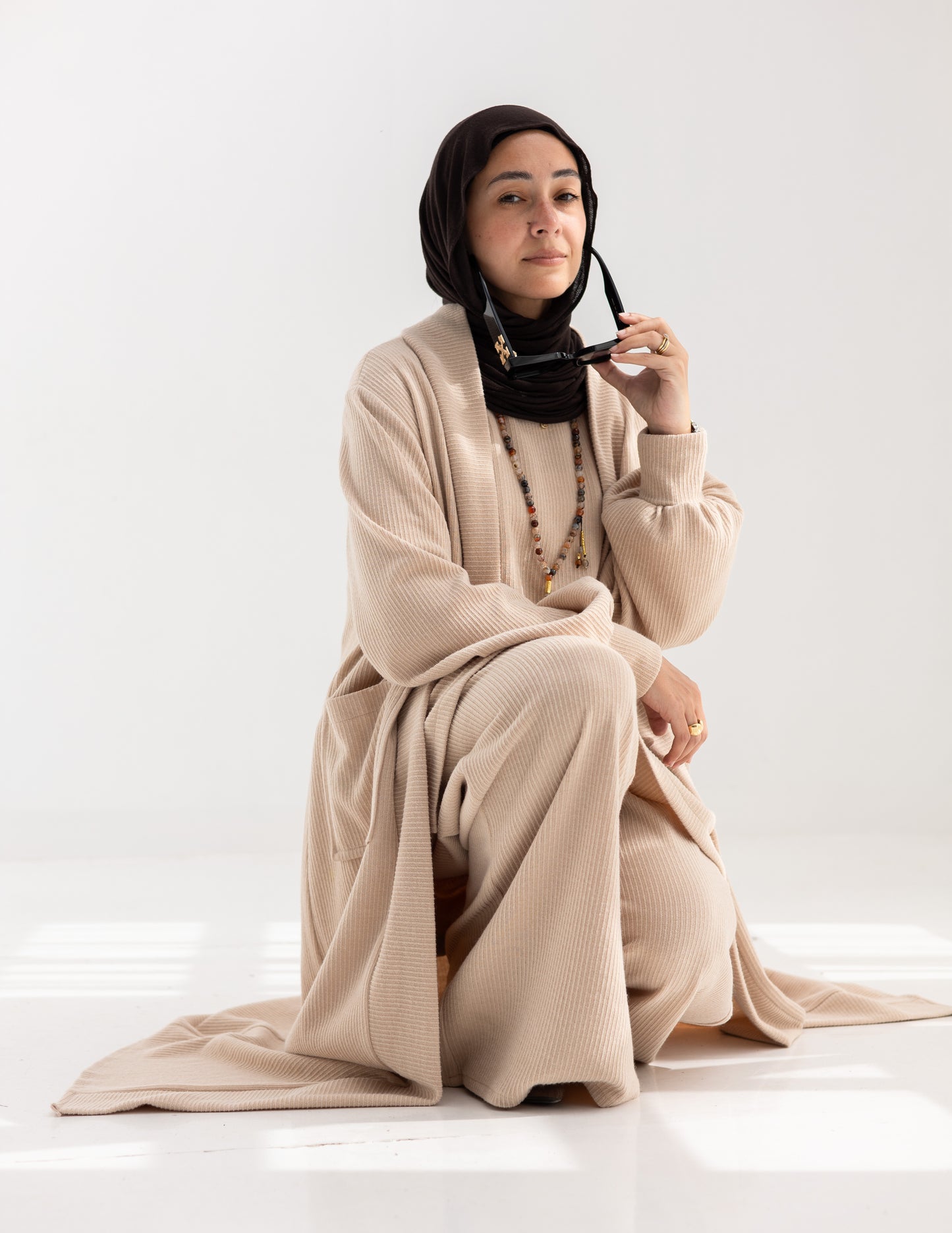 Woolen pants in Beige