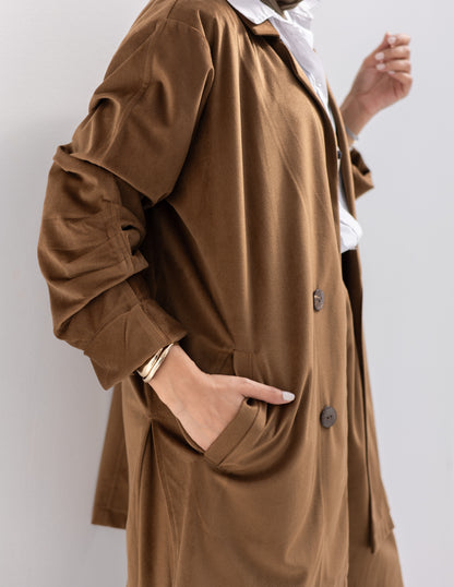 Velvet blazer in Honey