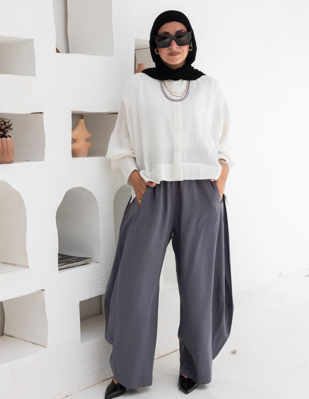 Soft summer light Gypsy pants in Dark Gray
