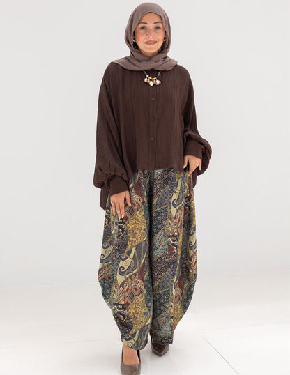 Bohemian Lenin printed gypsy pants
