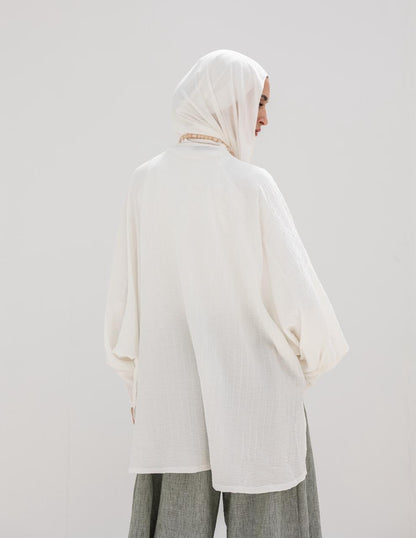 High low blouse in White