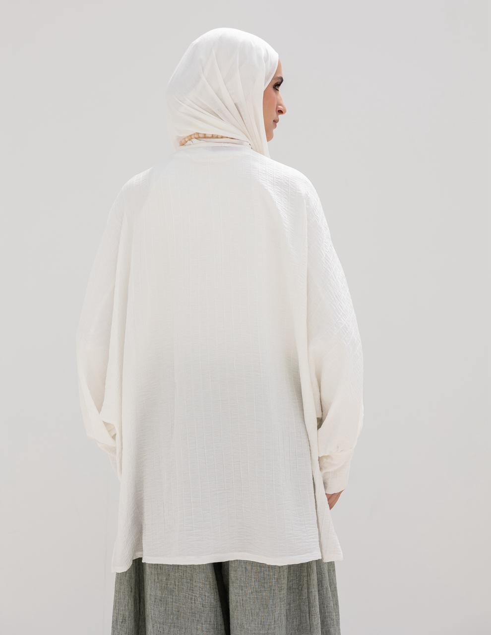High low blouse in White